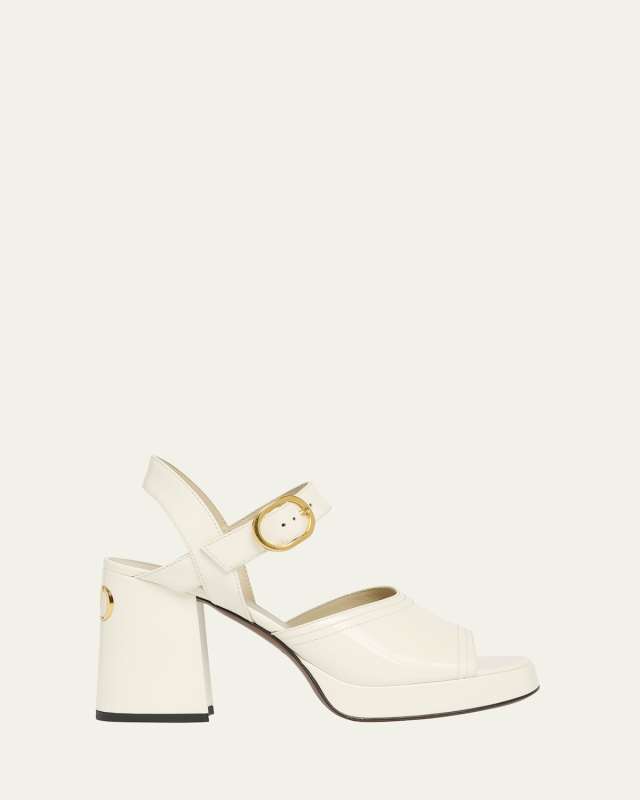 Fawcette VLogo Patent Leather Platform Sandals
